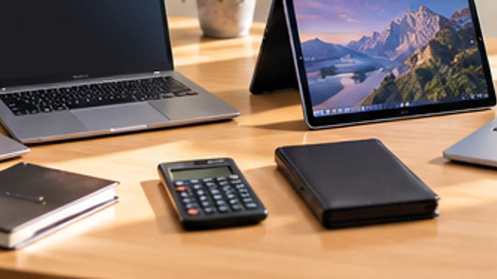 Four laptops of different sizes lined up on a desk