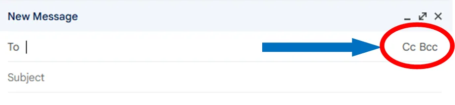 using Copy, Cc, Bcc
