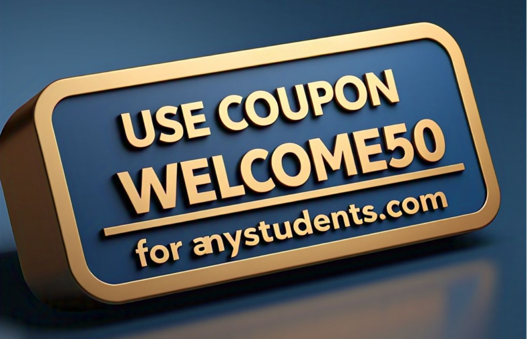 anystudents.com WELCOME50 discount coupon