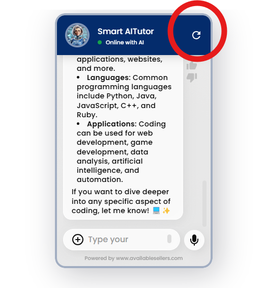 smart aitutor refresh tab