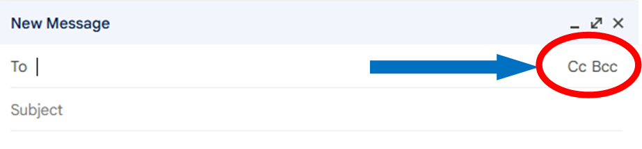 using Copy, Cc, Bcc